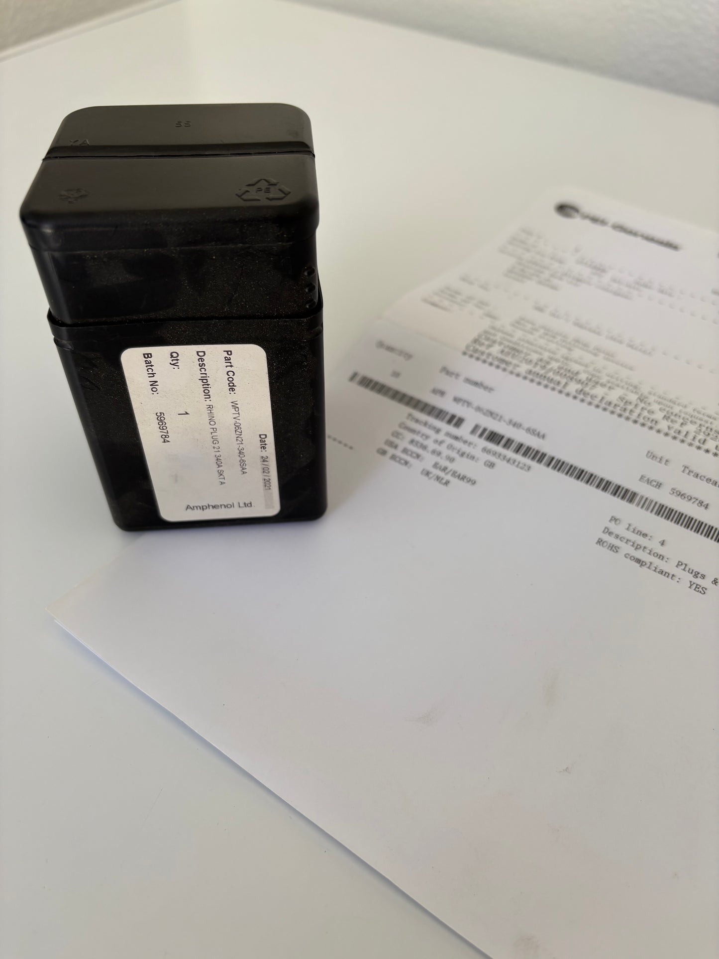 WPTV06ZN213406SAA – Amphenol PCD Circular MIL-Spec Rhino In-Line Plug (Also known as WPTV06ZN21-34-06SAA)