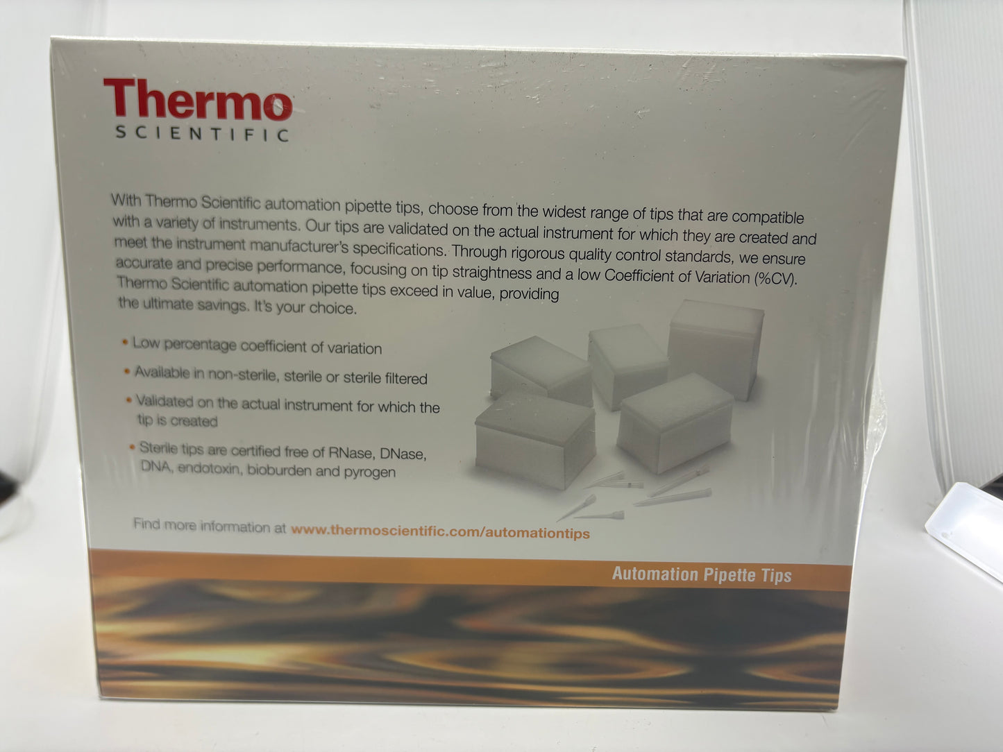 Thermo Scientific 965-262 Automation Pipette Tips for Eppendorf epMotion — 50µL, Non-Sterile, 10 Racks (3,840 Tips), New Sealed