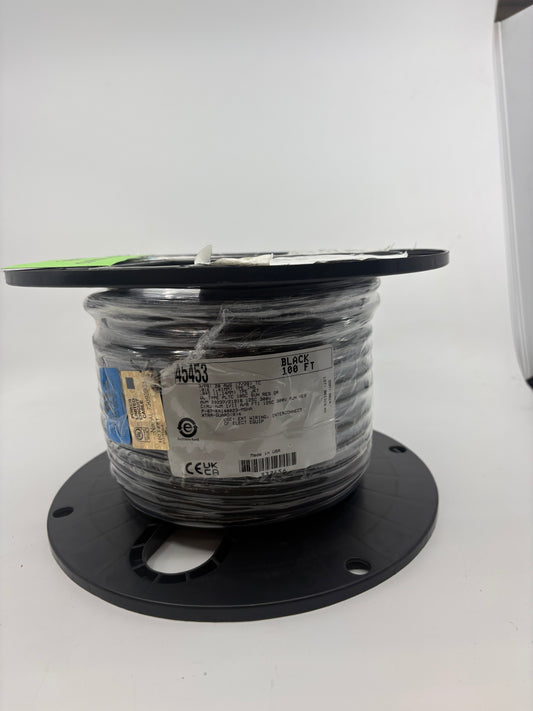 Alpha Wire 45453 | 20 AWG 3-Conductor Xtra-Guard 4 PVC Shielded Cable – Black (100 ft Spool)